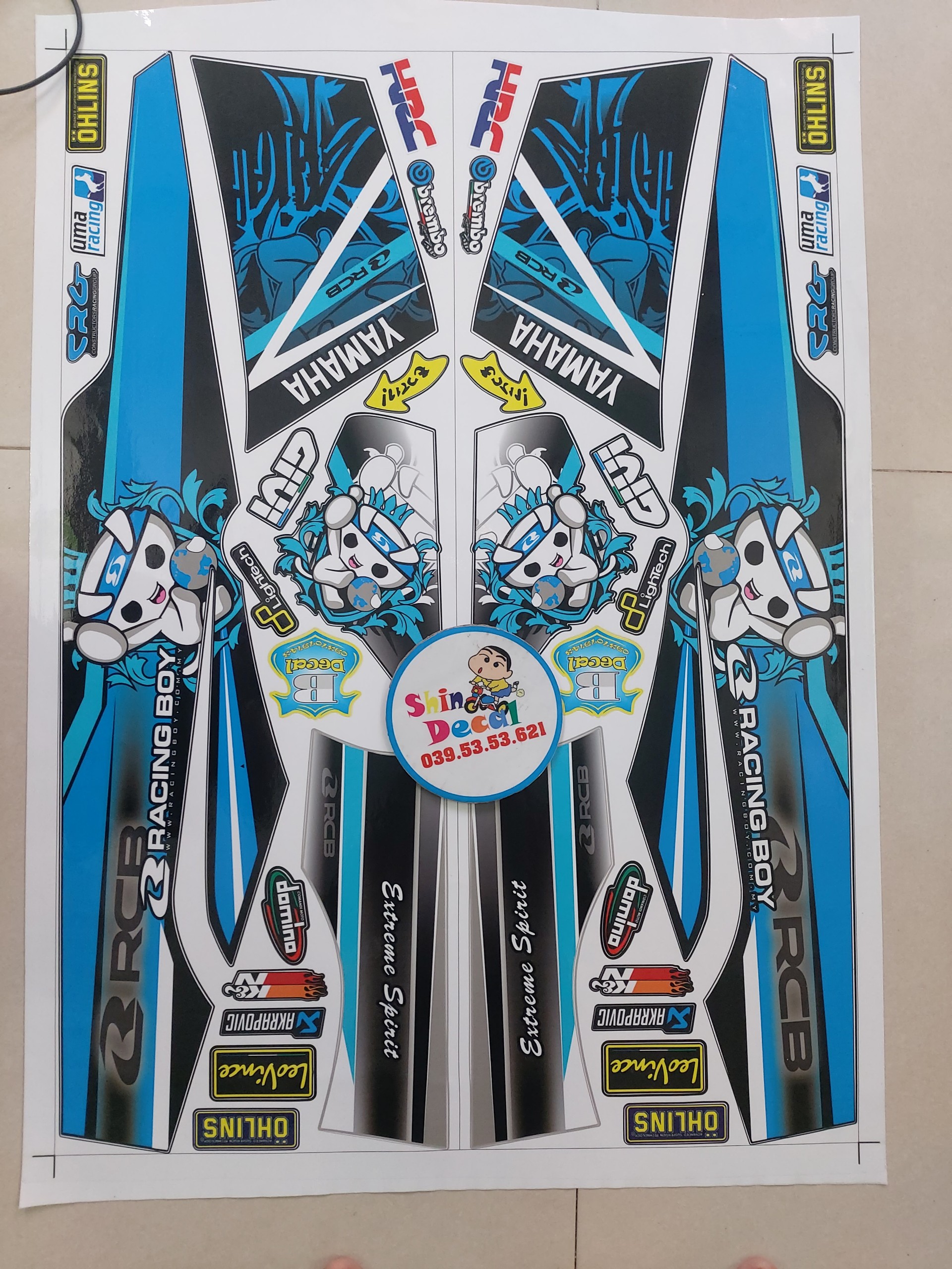 Tem sirius racingboy tặng logo