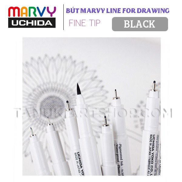 Bút liner Marvy Uchida (Đen và Nâu)