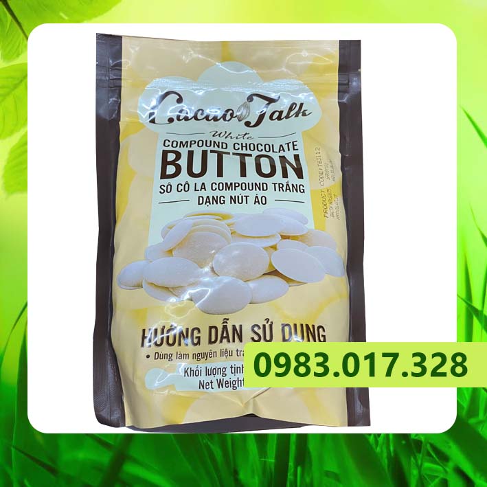 Sô Cô La Compound Trắng Dạng Nút Áo Cacao Talk 1kg