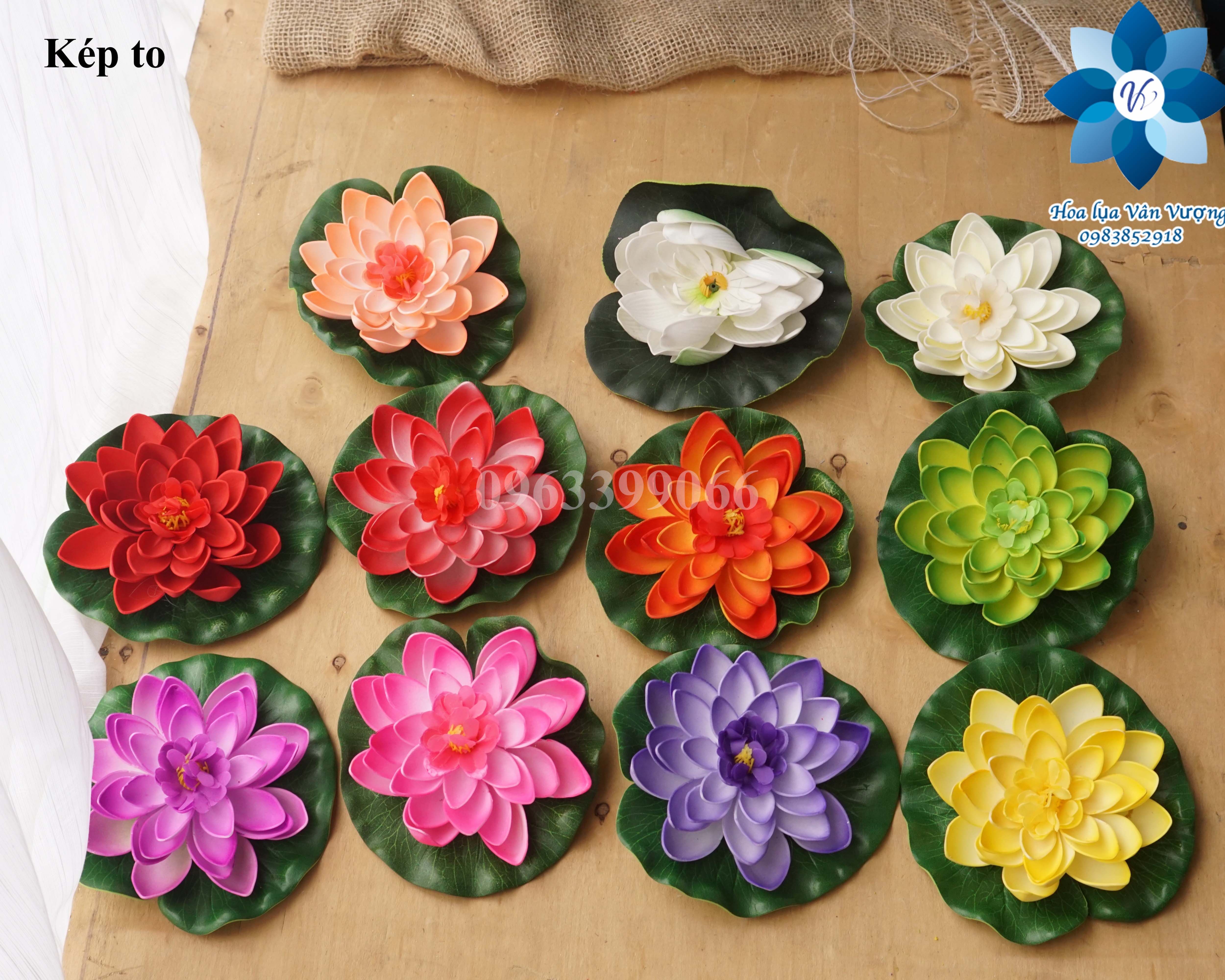 Hoa Giả Hoa Sen Thả Nước 16Cm