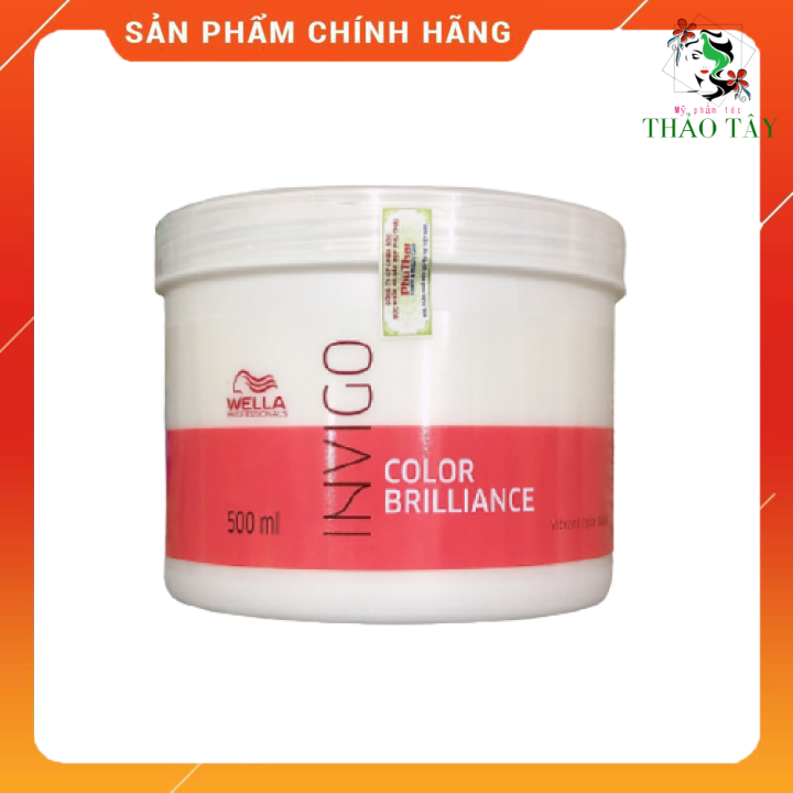 Hấp dầu wella invigo brilliance giữ màu tóc nhuộm 500ml - hũ