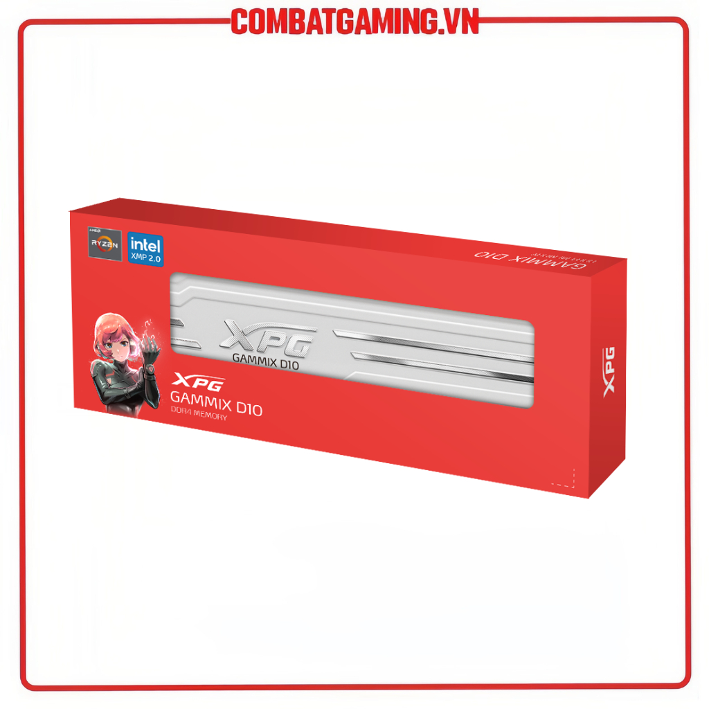 Adata xpg gammix d10 ddr4 8gb 16gb 3200mhz black white authentic computer memory ram