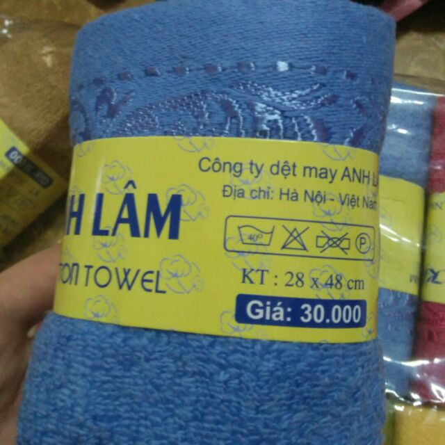 Khăn Rửa Mặt Sợi Bông Coton Cao Cấp Anh Lâm