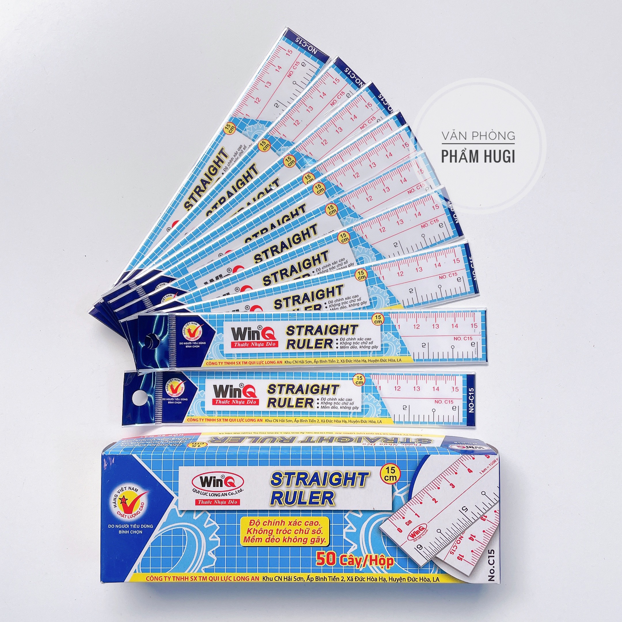 Combo 2 cây thước kẻ dẻo WinQ 15cm