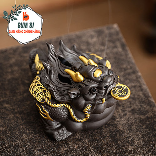 Lư hương đốt trầm hương, lư trầm hương gốm sứ cao cấp - bumstore