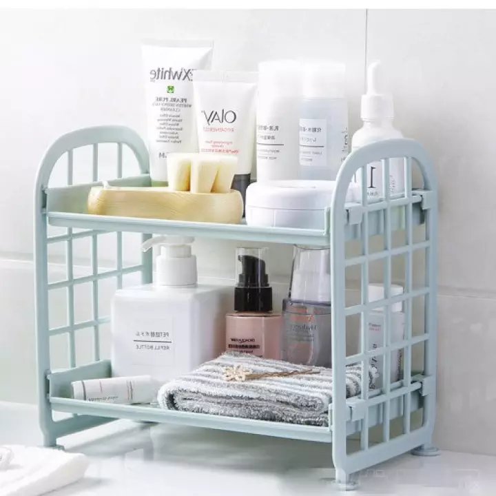 [HCM]KỆ 2 TẦNG MINI BẰNG NHỰA CAO CẤP - KỆ ĐỰNG ĐỒ DÙNG VĂN PHÒNG ĐỰNG SON MÔI NƯỚC HOA ĐỒ DÙNG TRANG ĐIỂM