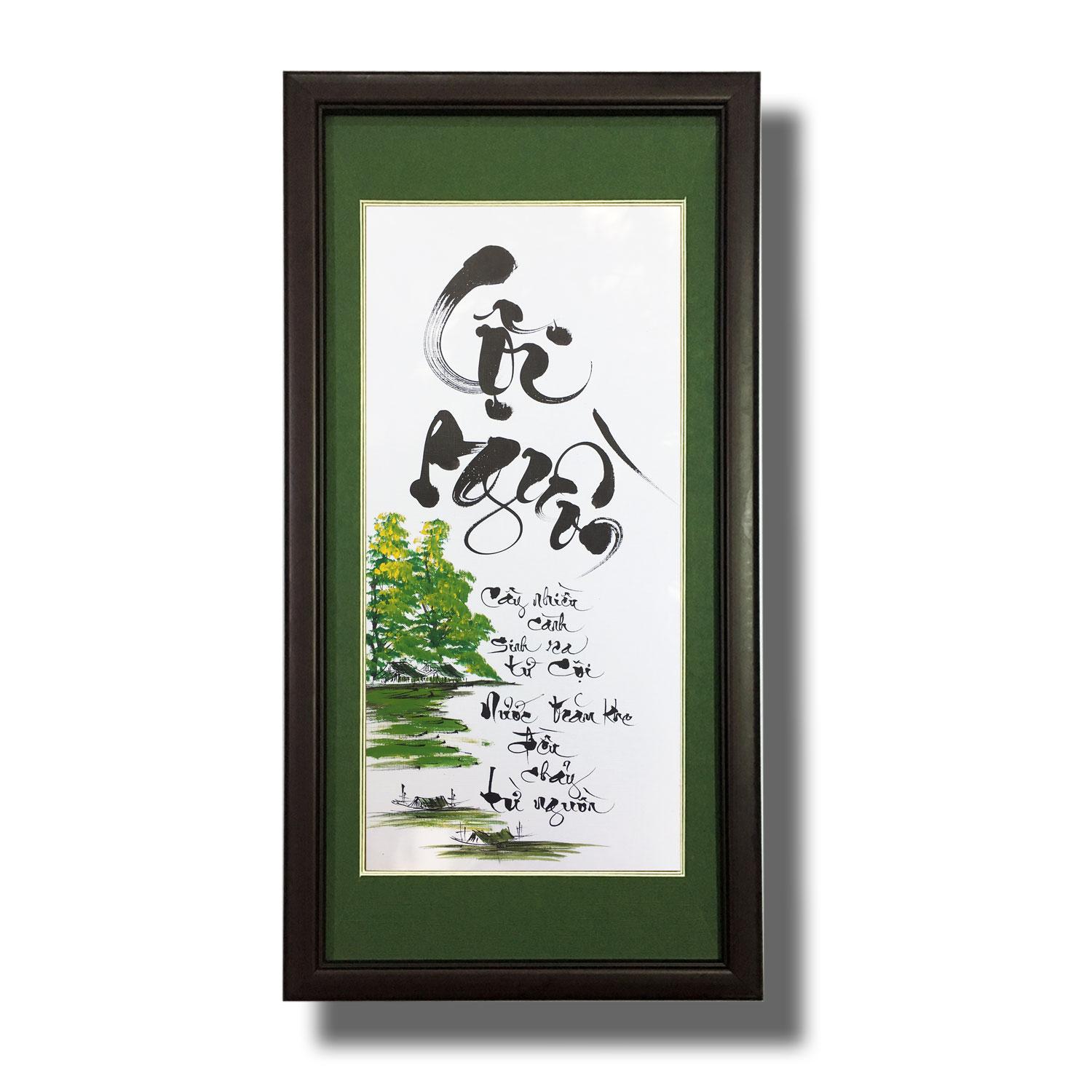 Tranh treo tường - Thư pháp Chữ Cội Nguồn 01 - Tranh Mỹ Thuật Minh Hiền