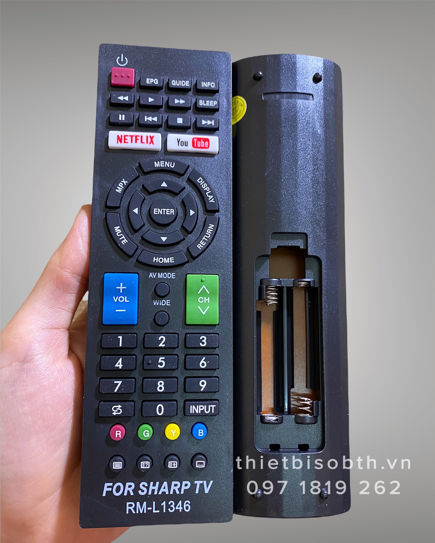 Điều Khiển Smart Tivi SHARP RM-L1346 - Remote Tivi Sharp Giá Rẻ