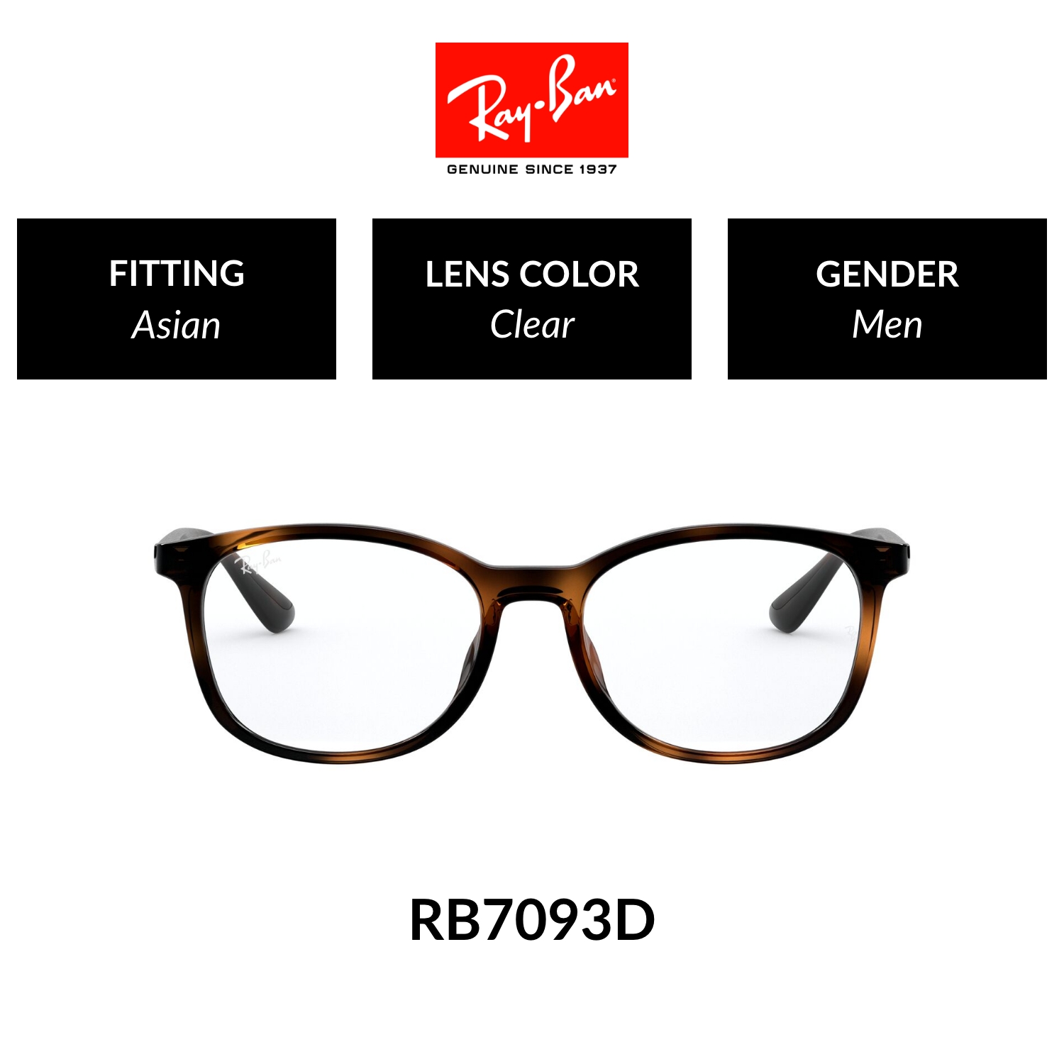 Mắt kính ray-ban - rx7093d 2012 - kính thường size 54