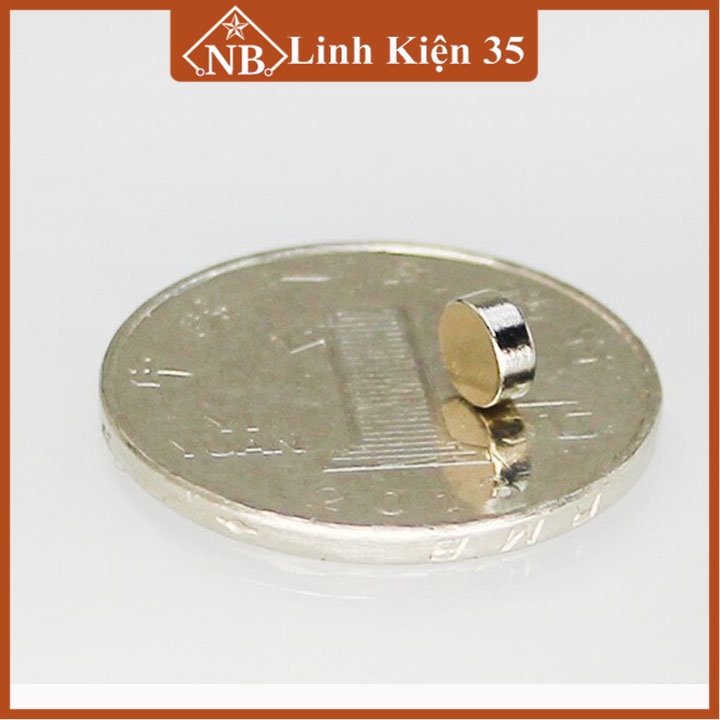 Combo 50 viên nam châm đất hiếm tròn 5x2mm (Nam châm vĩnh cửu từ tính hút cực mạnh)