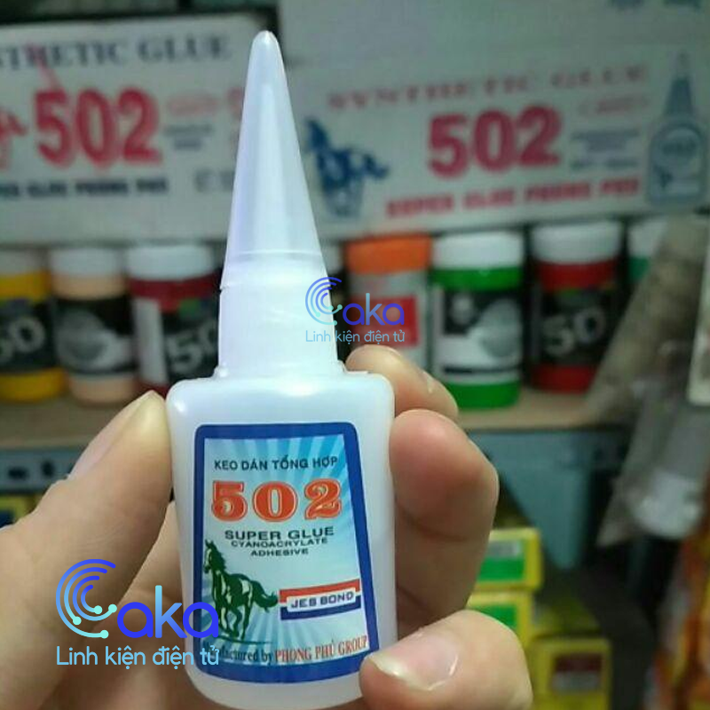 Keo dán sắt gỗ đá keo 502 20ml keo con voi con ngựa chuyên dụng