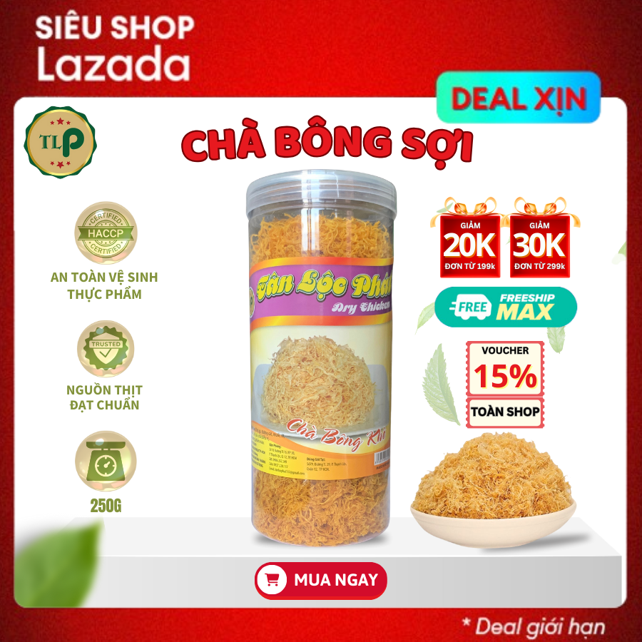 Chà bông sợi tân lộc phát hũ 250g