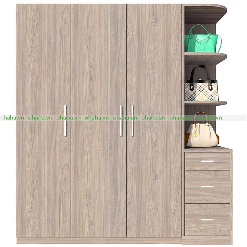 [ Freeship HCM ] [Trả góp 0%] Tủ Quần Áo Gỗ Cao Cấp OHAHA - 002 - 02