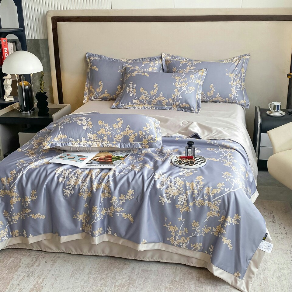 chăn hè chăn lụa  tencel chăn mền chăn mùa hè chăn lụa 2 mặt hoa