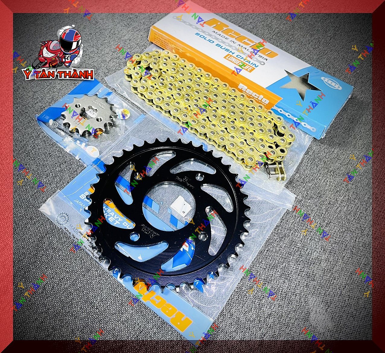 Bộ nhông sên đĩa Recto Satria,Rader Fi đủ size đĩa MS15