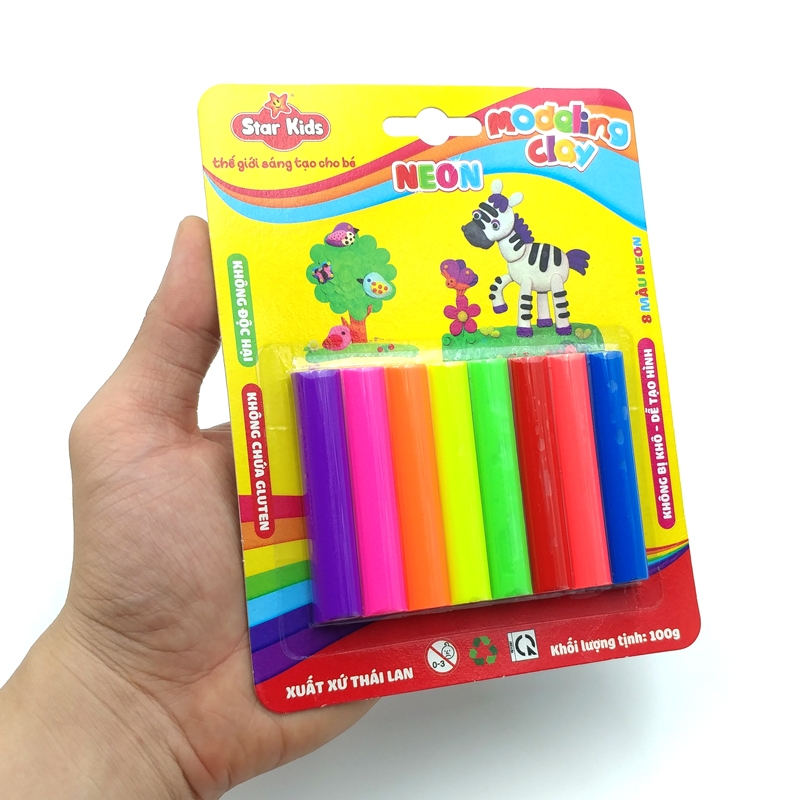 Đồ Chơi Đất Nặn Rstar 100g 8 Màu K-100/8C