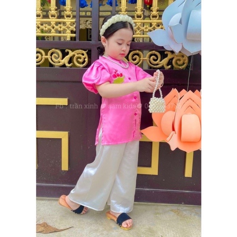 Guốc gỗ, guốc mộc cho bé mặc bà ba, áo dài cách tân