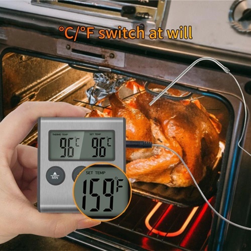Nhiệt kế điện tử có dây đo chất lỏng (có hẹn giờ)