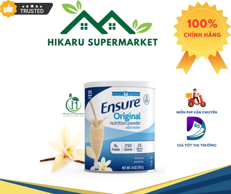 Sữa bột ensure original nutrition powder 397g của mỹ