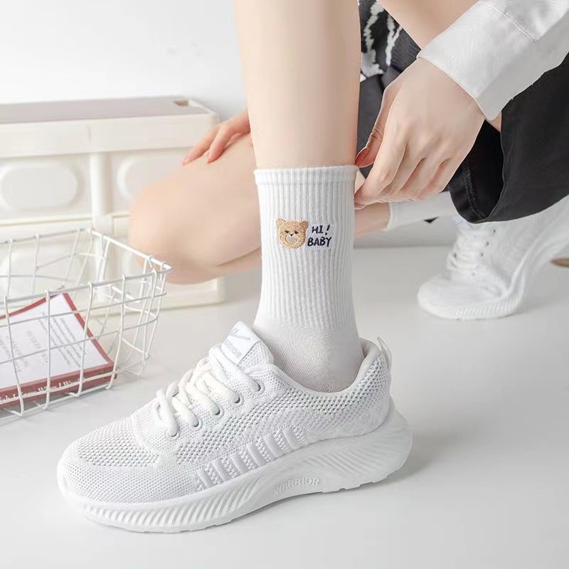 Tất vớ nữ co cổ hình gấu cute