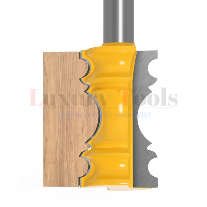Mũi phay gỗ phào chỉ nổi,mũi soi chỉ nổi 5cm cốt 12.7mm ( dao phay định hình)