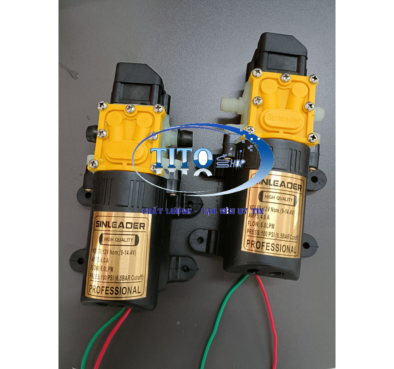 Bơm đơn Sinleader 12V phun thuốc, rửa xe, tưới lan.