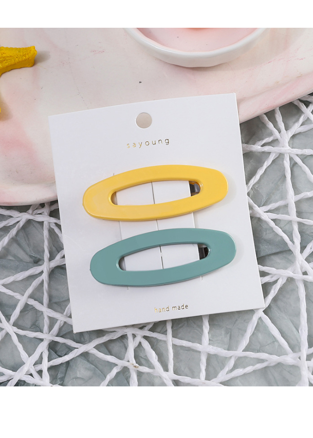 Sét 2 kẹp tóc hình ovan (KAH104)
