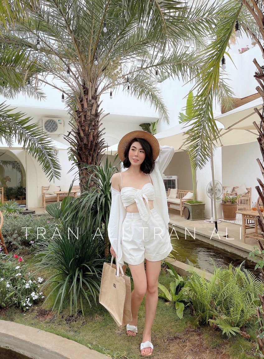 Set đồ nữ 3 món thể thao áo croptop