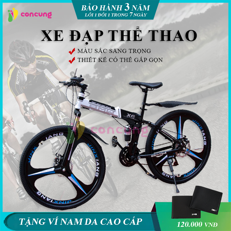 Xe đạp thể thao, xe đạp địa hình gấp gọn phù hợp với mọi lứa tuổi cho cả nam và nữ màu sắc sang trọng Bảo hành 3 năm lỗi 1 đổi 1 trong 7 ngày