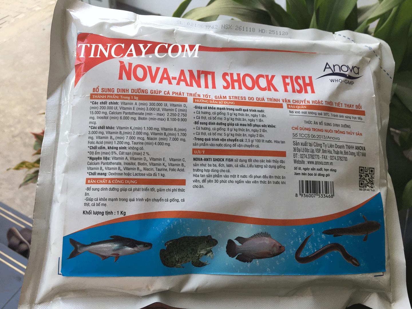 Sản Phẩm Bổ Sung Dinh Dưỡng, Giảm Stress Cho Cá NOVA-ANTI SHOCK FISH