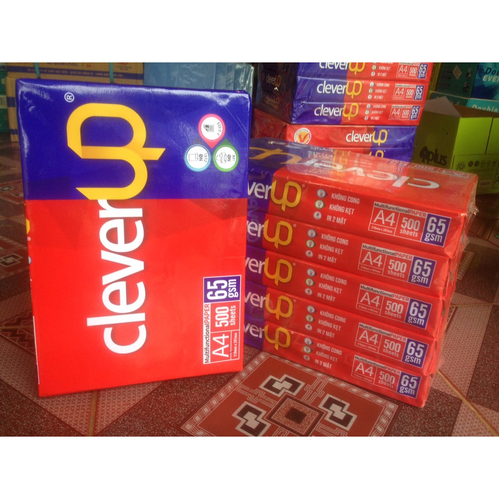 [HCM]5 Ream giấy in Clever Up A4 65gsm