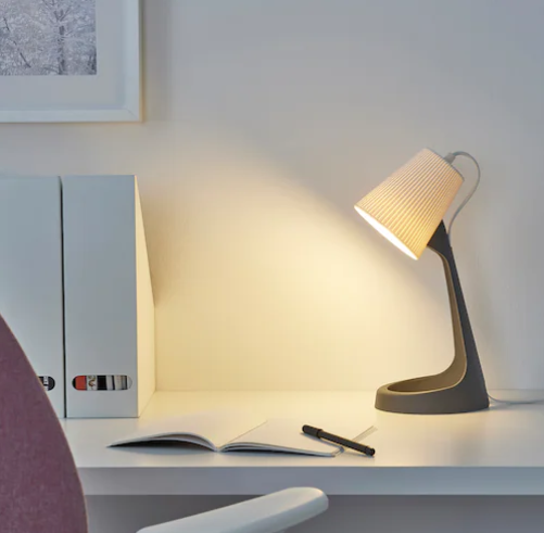 ĐÈN BÀN LÀM VIỆC SVALLET IKEA - XÁM / TRẮNG