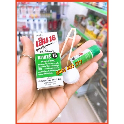Dầu Giảm Đau Nhức Răng Patar 75 M16 Thái Lan 3ml