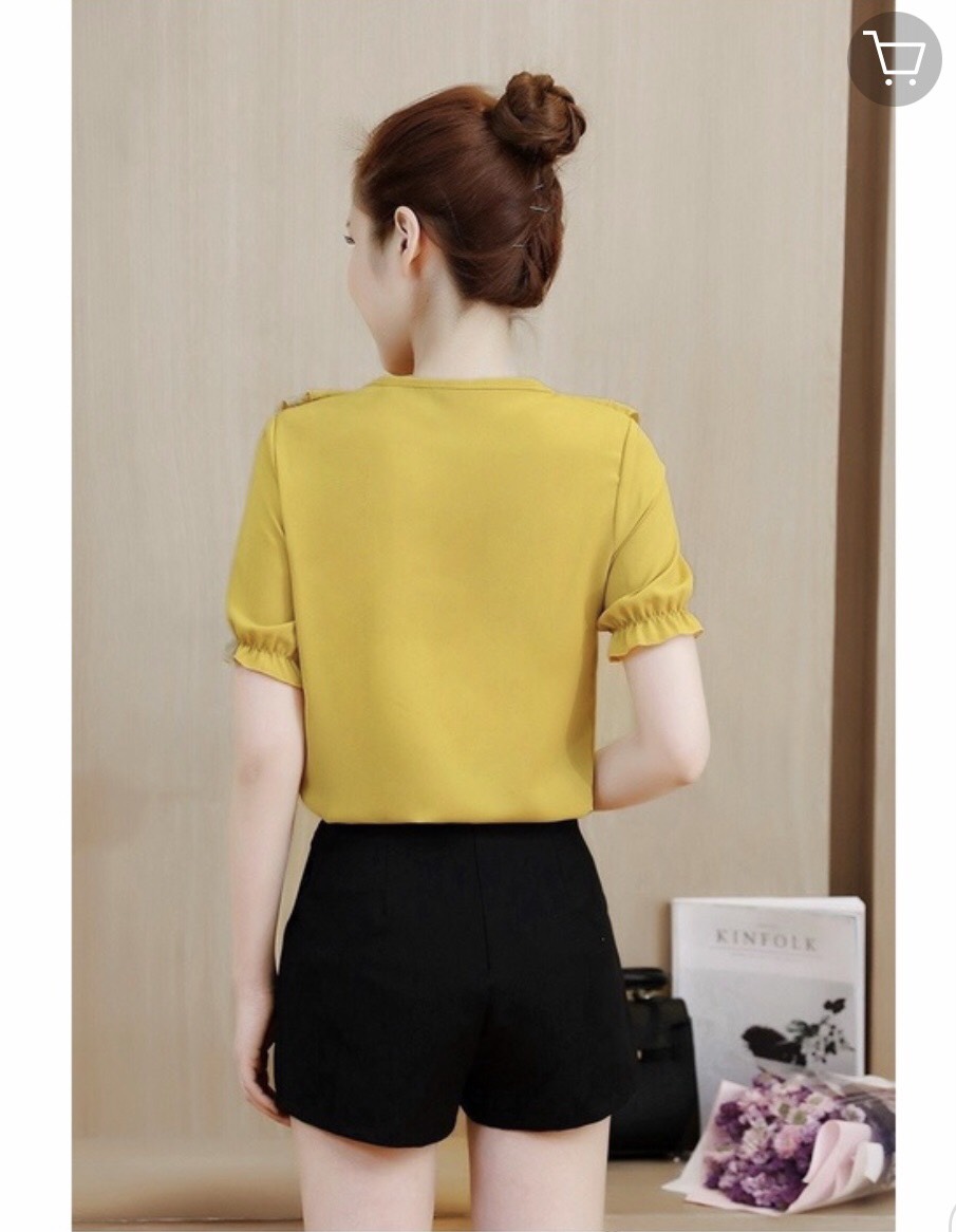 Áo kiểu nữ tay bo nhiều màu fullsize