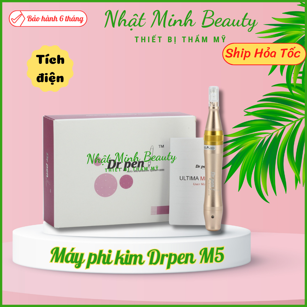 Máy phi kim Drpen M5 vàng tích điện | Máy lăn kim Drpen M5 | Máy cấy tinh tảo, cấy tinh chất