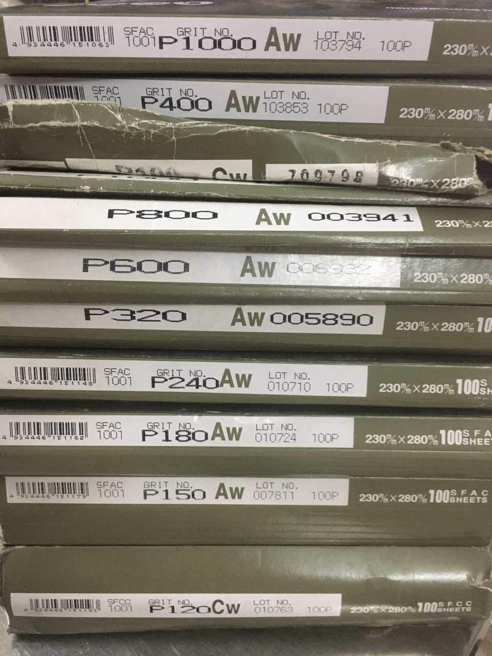 Nhám nước nhật Kovax đen Loại 1 (P100, P120, P180, P240, P300, P400,P600,P800,P1000)