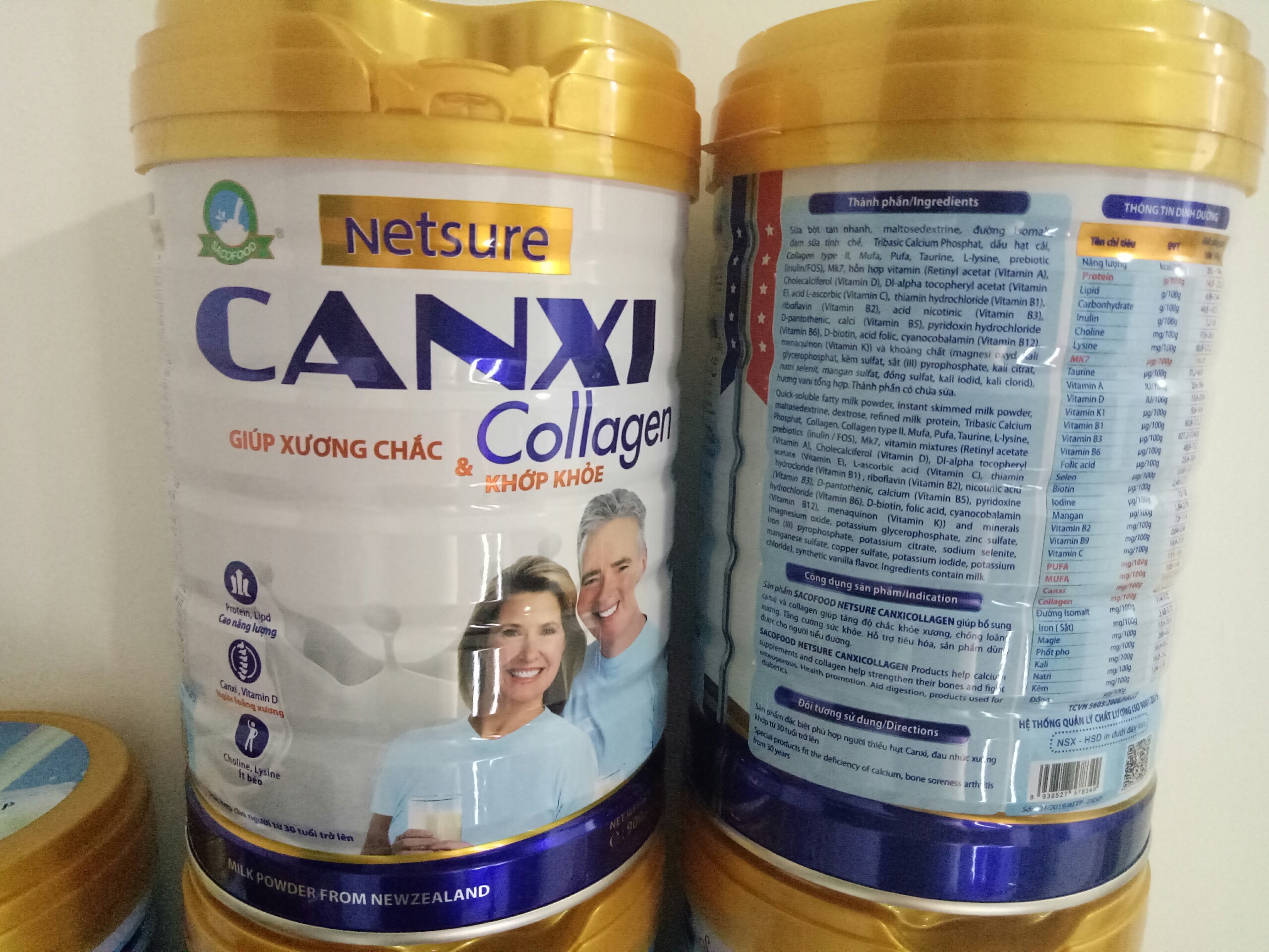 Sữa Bột Netsure Canxi Collagen 900g