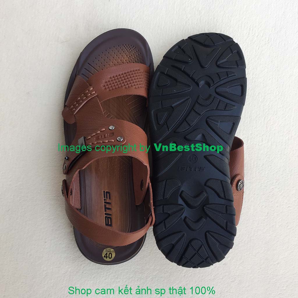 Dép Sandal Da Nam DDM028044NAU (Nâu)