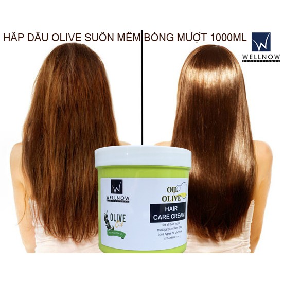 KEM Ủ TÓC HẤP DẦU TINH CHẤT OLIVE OIL WELLNOW 1000ML