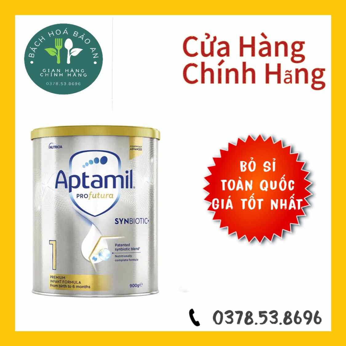 SỮA APTAMIL ÚC SỐ 1,2,3 900g - Aptamilk