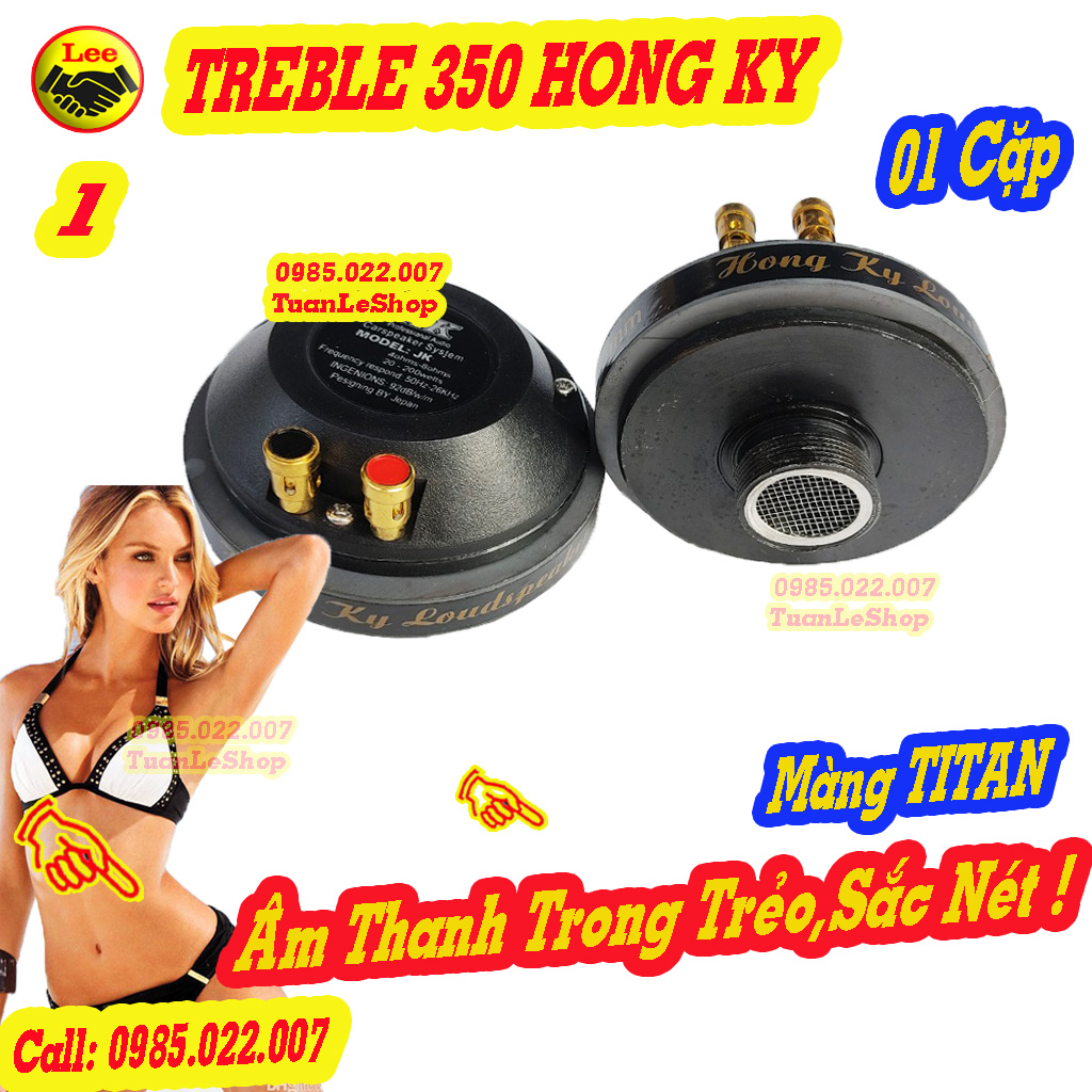 02 củ loa treble kèn 350 hồng kỳ jk màng titan - giá 02 củ loa trep 350 hong ky