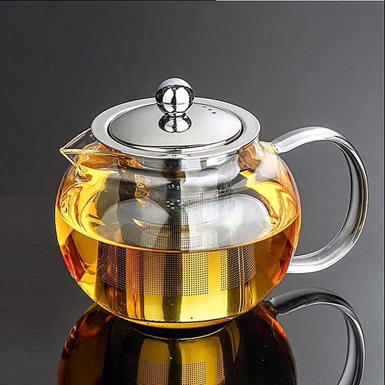 Bình thủy tinh pha trà 650ml có lõi lọc inox