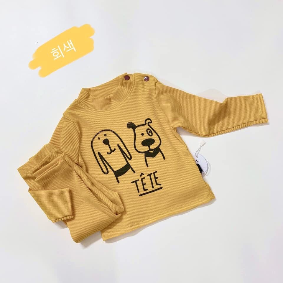 BỘ THUN GÂN CỔ 3P SIÊU XINH CHO BÉ
