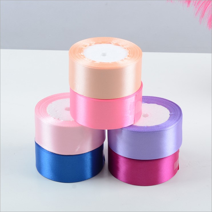 Ruy băng lụa trơn bản 1cm, 2cm, 4cm (Cuộn 22m)