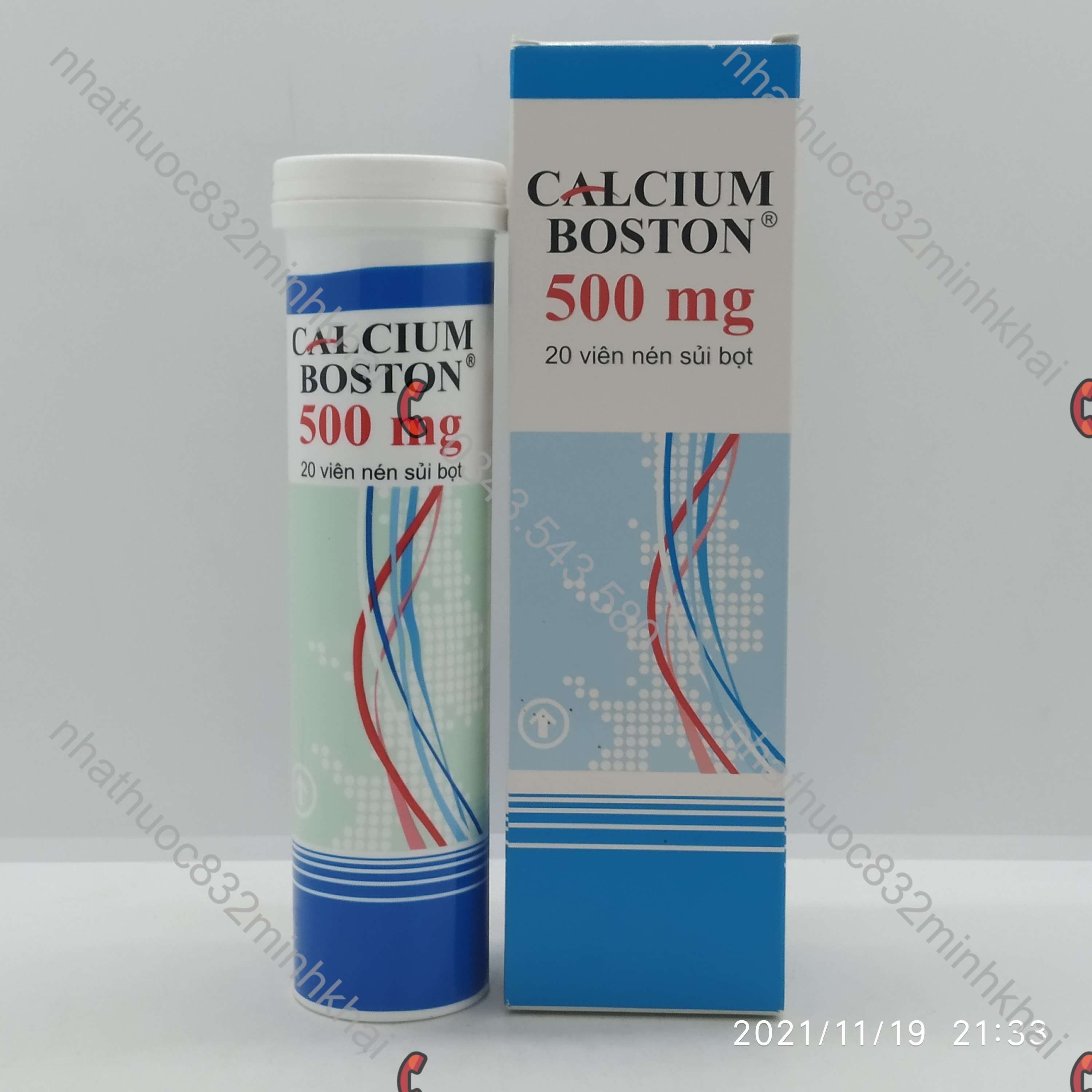 CALCIUM BOSTON 500mg tuýp 20 viên