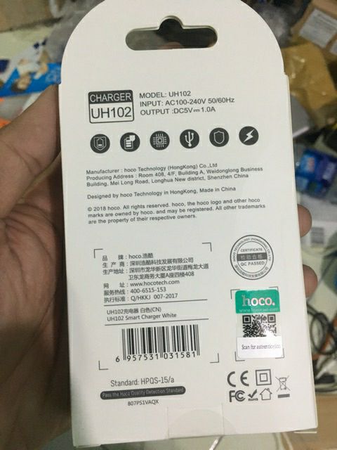 Cóc sạc UH102 hoco chính hãng