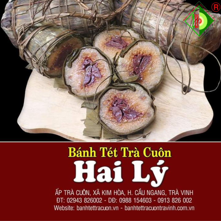 Bánh Tét Nhân Chuối [Bánh tét Trà Cuôn Hai Lý tại Trà Vinh]