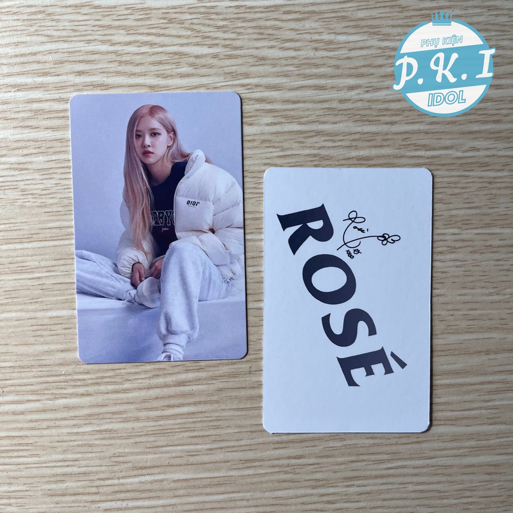 Set 9 Card Rosé Blackpink White 2 mặt