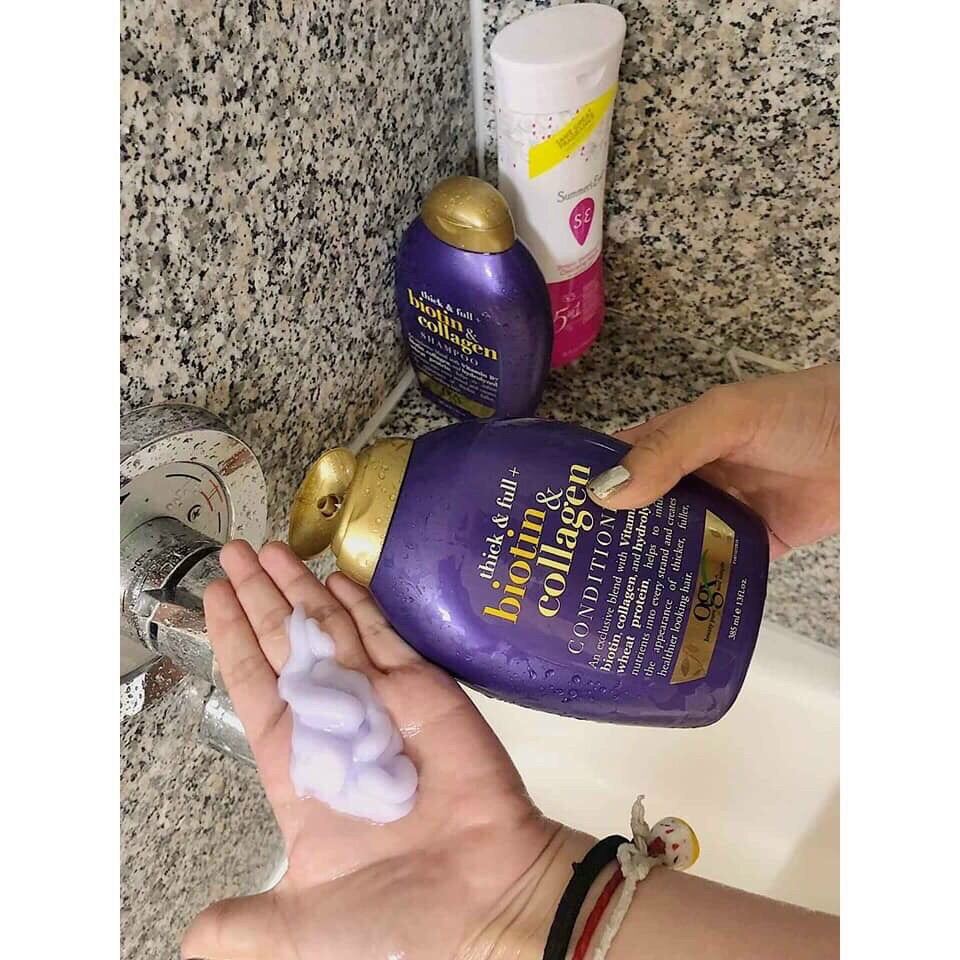 Cặp Gội - Xả Biotin & Collagem Tím chai 385ml - cuahangthienduc
