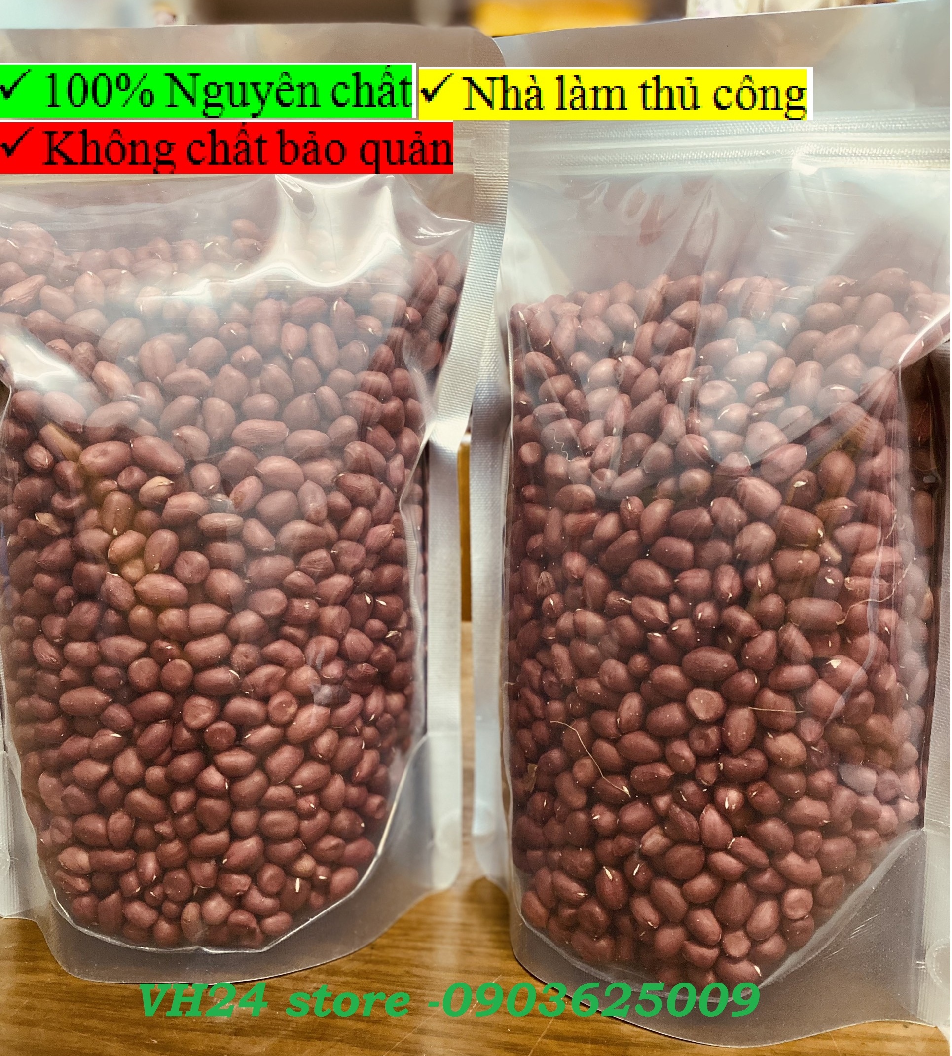 1kg Lạc đỏ - Đậu phộng đỏ bóc thủ công